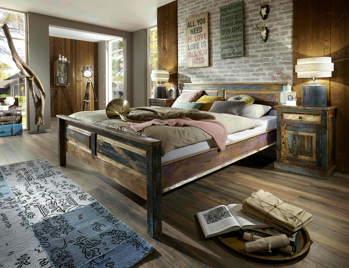 BETTRAHMEN Multicolor 180x200cm - Multicolor, Basics, Holz (180/200cm) - Livetastic