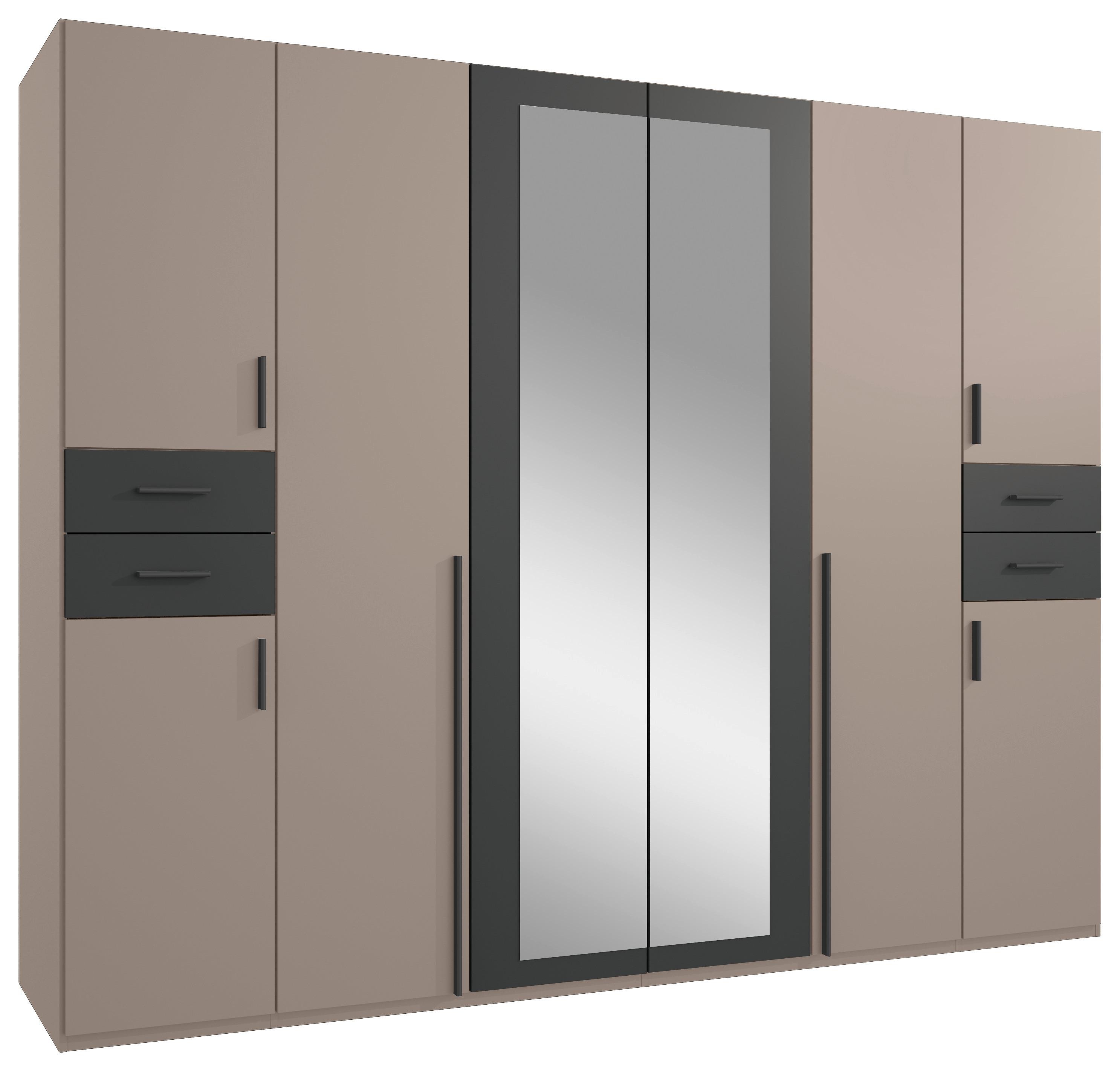 Drehtürenschrank Vegas Sahara/Graphit/Grau B: 270 cm