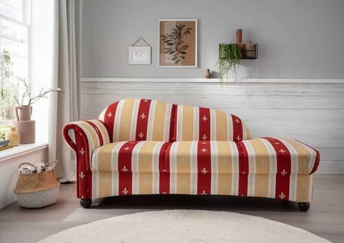 Ottomane Torello Rot - Wengefarben/Rot, KONVENTIONELL, Textil (86/84/190cm) - Livetastic