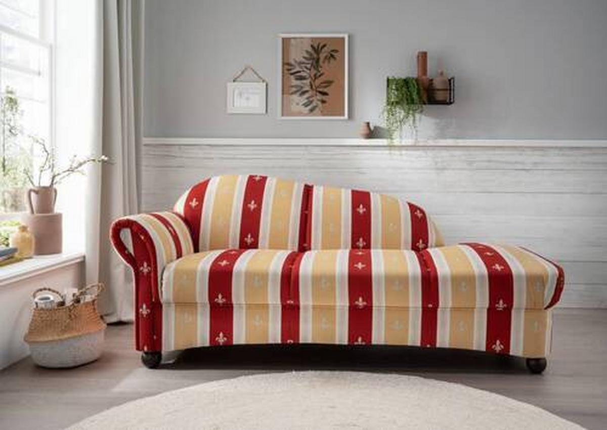 Ottomane Torello Rot - Wengefarben/Rot, KONVENTIONELL, Textil (86/84/190cm) - Livetastic