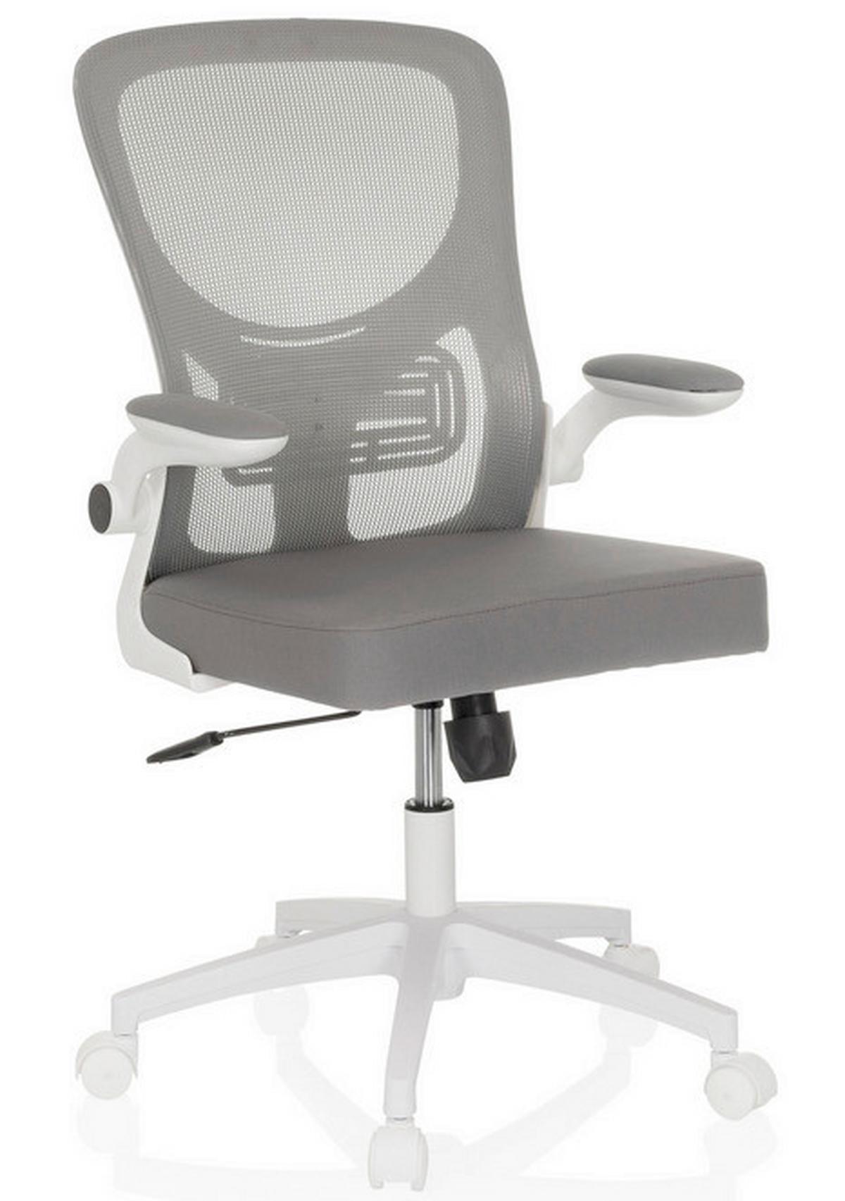 Drehstuhl Grau B: 60 Cm - Grauweiß/Weiß, MODERN, Kunststoff/Textil (60/95-105/54cm) - MID.YOU