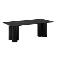 Jídelní stůl Kiano, š: 220 cm - černá, Moderní, dřevo/kompozitní dřevo (220/76/105cm) - Bessagi Home