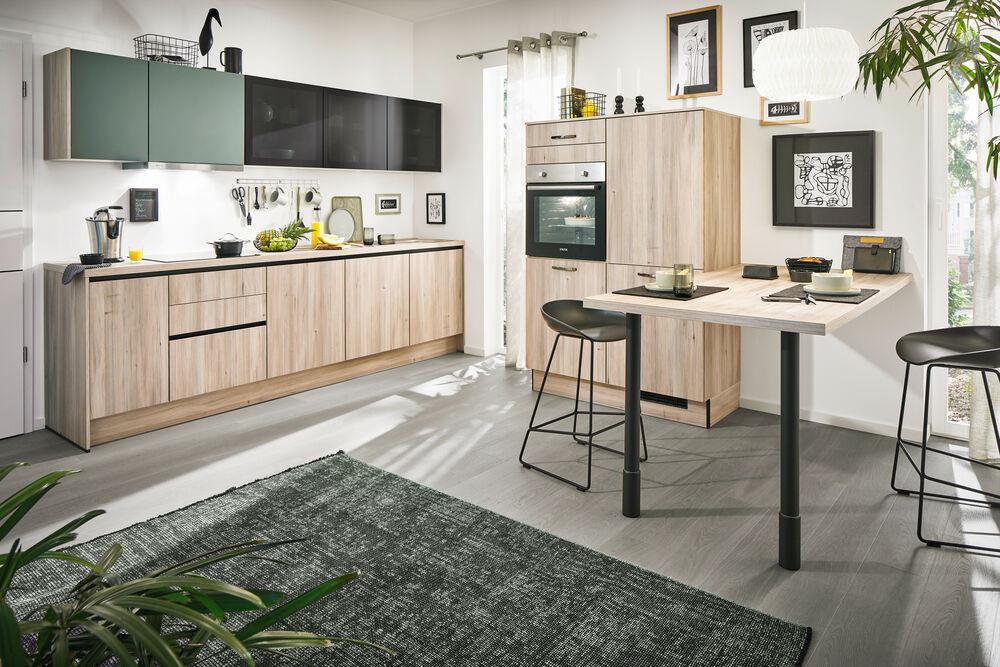Einbauküchen Pn 100 Frei Planbar Modernes Design - Tannenholzfarben, Holzwerkstoff - Pino