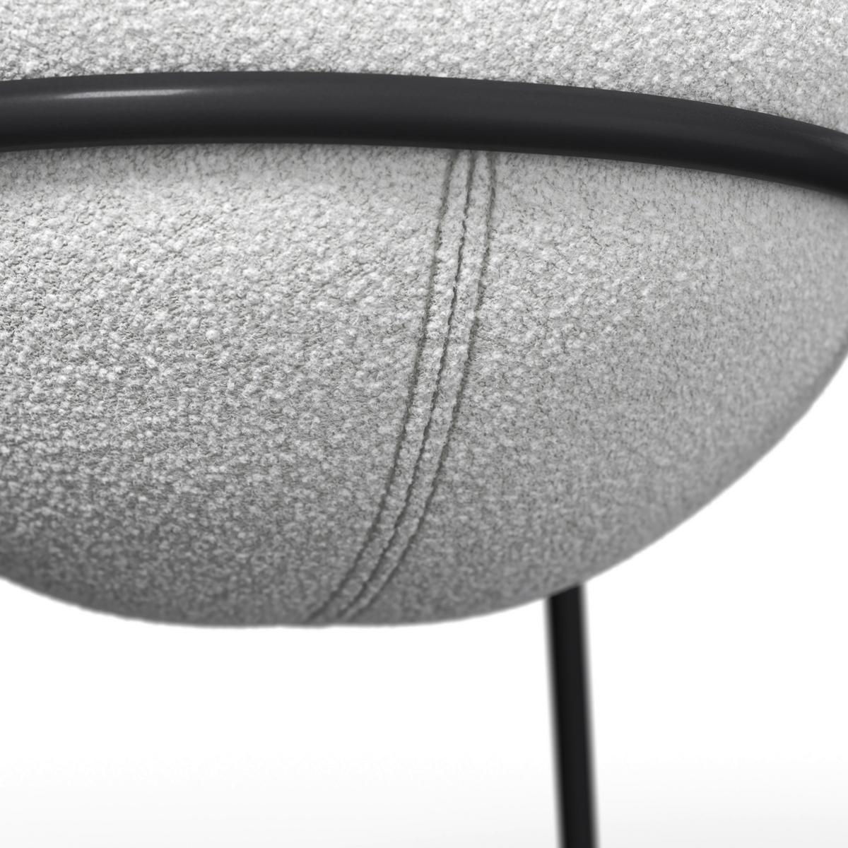 STOLIČKA S PODRÚČKAMI ZOA - čierna/krémová, Modern, kov/drevo (57/85/61cm) - Bessagi Home