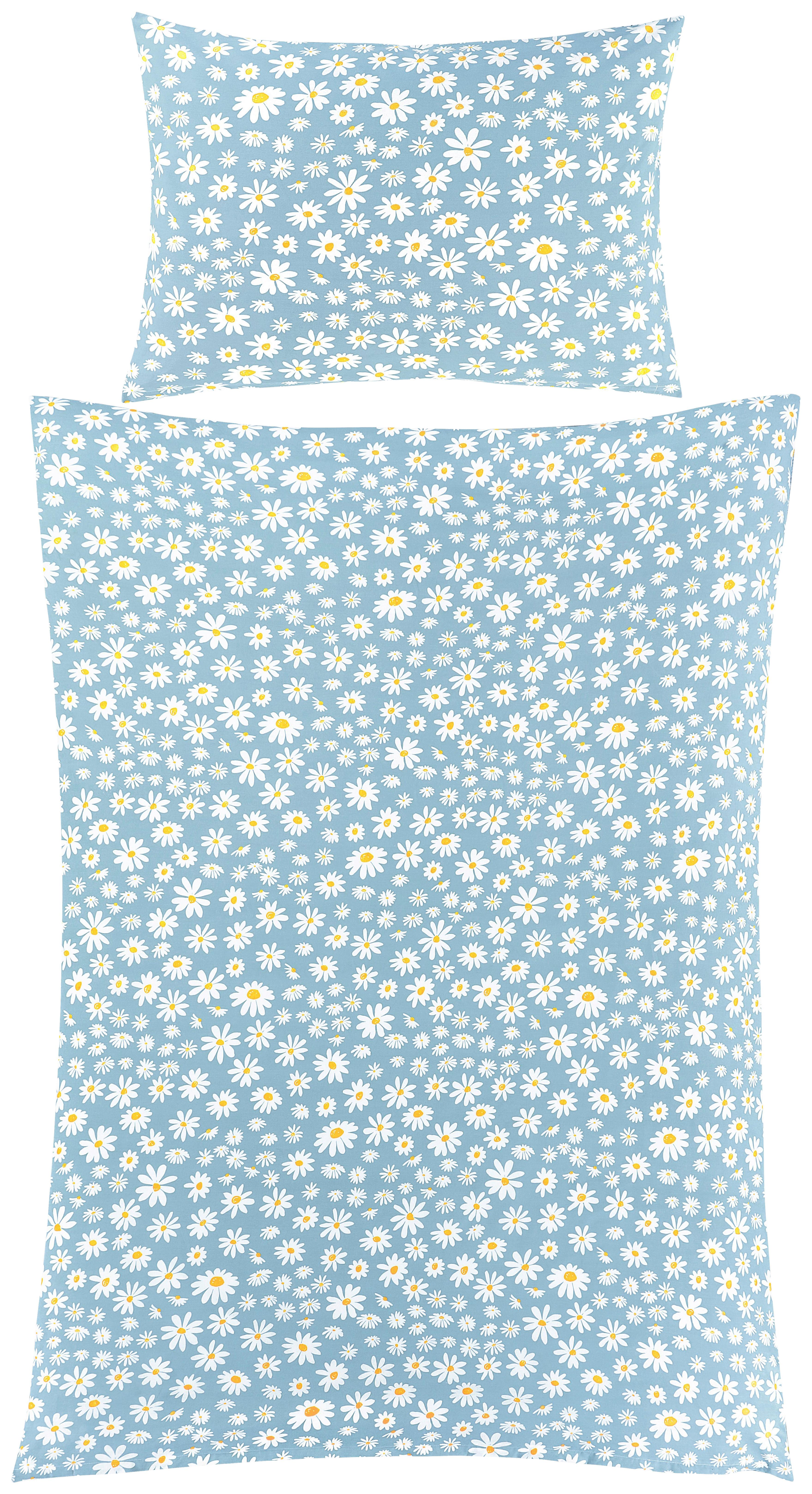 Bettwäsche Daisy - Pastellblau/Hellgelb, ROMANTIK / LANDHAUS, Textil (140/200cm) - James Wood