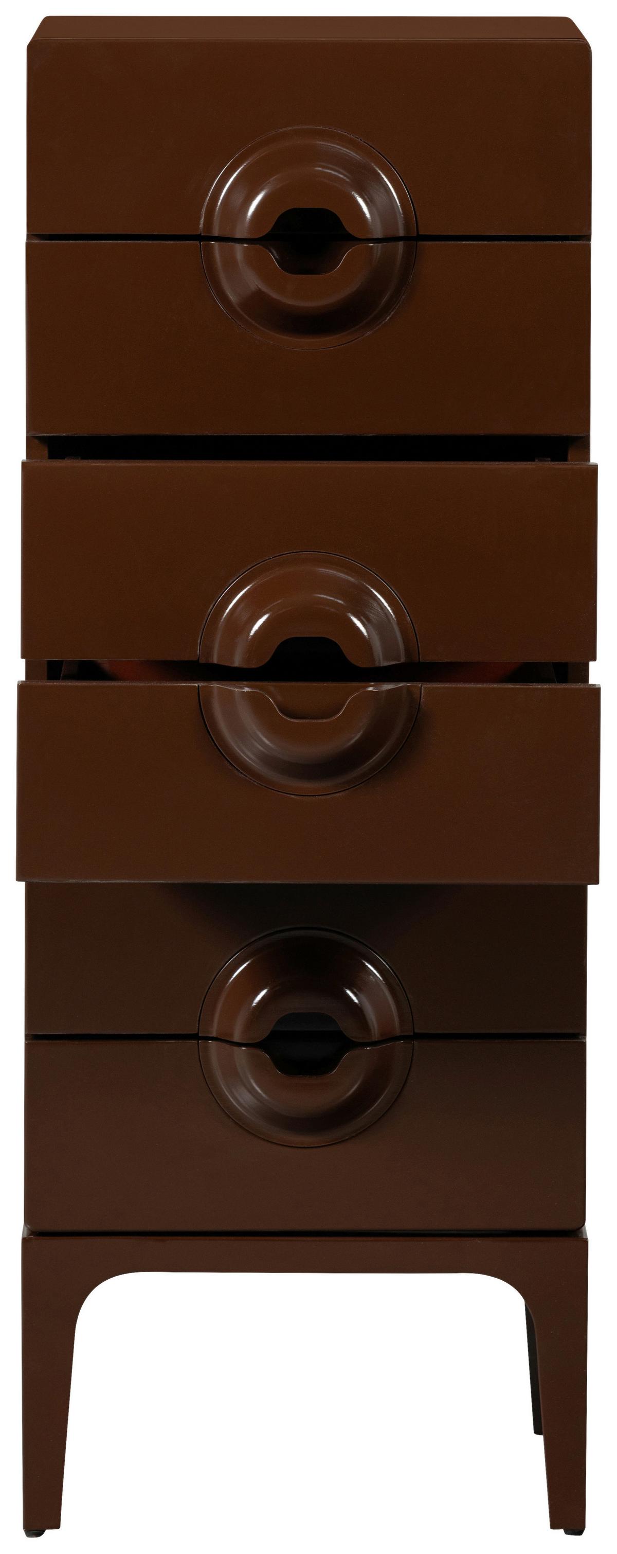 Kommode Merge Braun, Rot B: 44cm - Rot/Braun, Design, Holz (44/120/45cm) - Livetastic