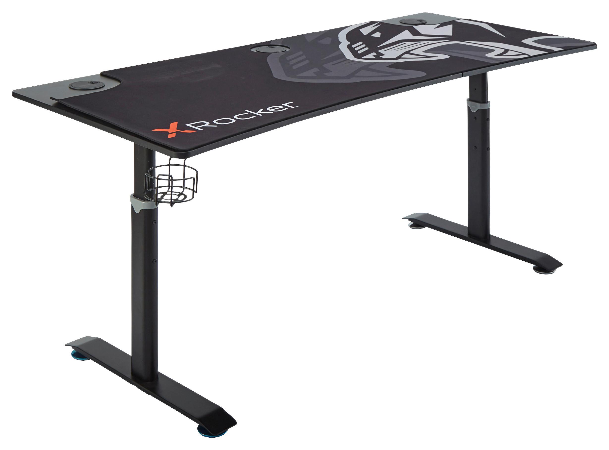 Gamingtisch Cougar XL - Schwarz, MODERN, Holzwerkstoff/Metall (160,5/80/80cm) - X Rocker