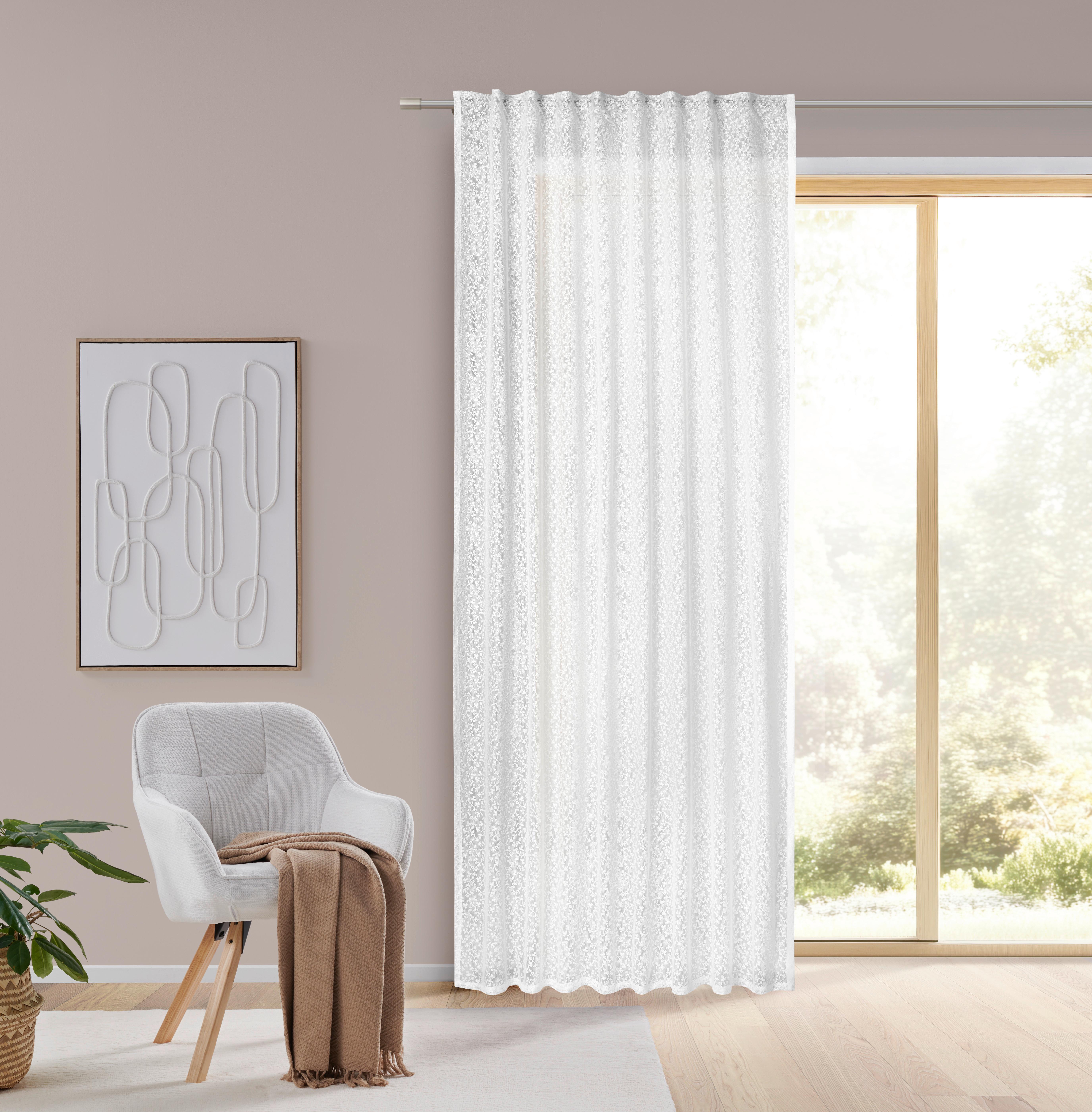 HOTOVÝ ZÁVES TILDA - biela, Romantik / Landhaus, textil (140/245cm) - Mömax