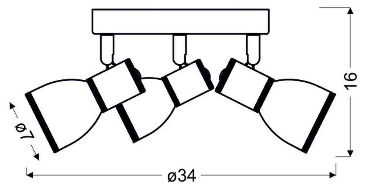 Strahler 98-63397 Fido - Chromfarben/Weiß, KONVENTIONELL, Metall (34/16cm)