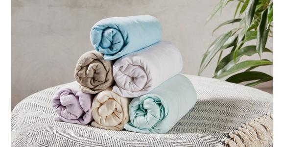 Spannleintuch Isadora 100x200 cm Jersey-Baumwolle - Taupe/Lila, MODERN, Textil (100/200cm) - Ondega