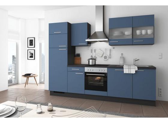 Küchenblock Turin 280cm Rauchblau - Blau, LIFESTYLE, Holzwerkstoff (280cm) - Qcina Küchenblock Turin 280cm Rauchblau - Blau, LIFESTYLE, Holzwerkstoff (280cm) - Qcina
