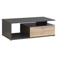 Couchtisch Mit Schublade Und Fach Como, Eiche/dunkelgrau - Eichefarben/Dunkelgrau, KONVENTIONELL, Holzwerkstoff/Kunststoff (120/59/40cm) - MID.YOU