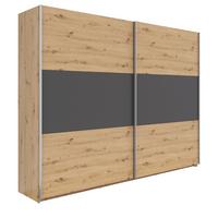 Schwebetürenschrank B: 270 Cm Artisan Eiche / Graphit - Graphitfarben/Eiche Artisan, KONVENTIONELL, Holzwerkstoff (270/210/59cm)