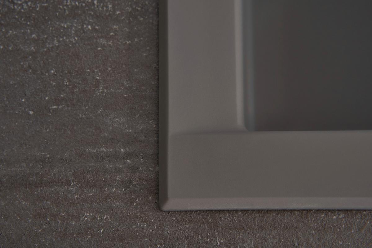 Spüle Respekta Houston Kunststein Bxt: 80x50 cm - Grau, Trend, Glas/Kunststoff (80/21/50cm) - Respekta