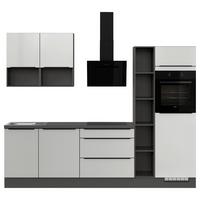 Küchenleerblock Ip4050 - Weiß Hochglanz/Dunkelgrau, Design, Holzwerkstoff (280cm) - Impuls