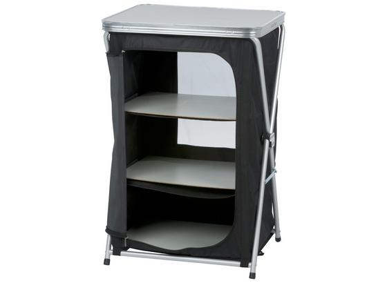 Campingschrank Camping Cabinet - Silberfarben/Schwarz, KONVENTIONELL, Kunststoff/Metall (56/48/86cm) Campingschrank Camping Cabinet - Silberfarben/Schwarz, KONVENTIONELL, Kunststoff/Metall (56/48/86cm)