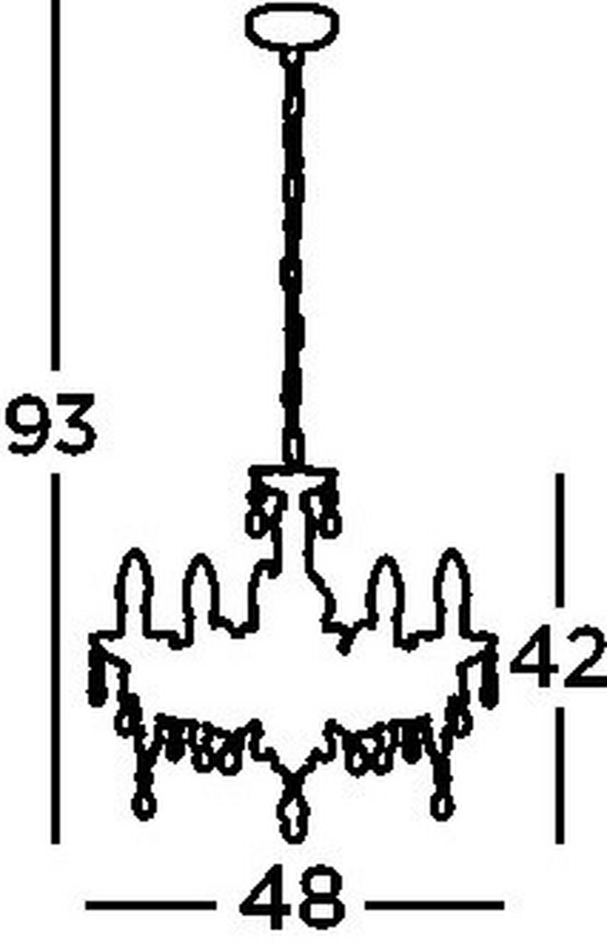 Kronleuchter Marie Therese 5xe14 Chromf. Kunststoff/glas - Chromfarben, KONVENTIONELL, Glas/Kunststoff (48/120cm)