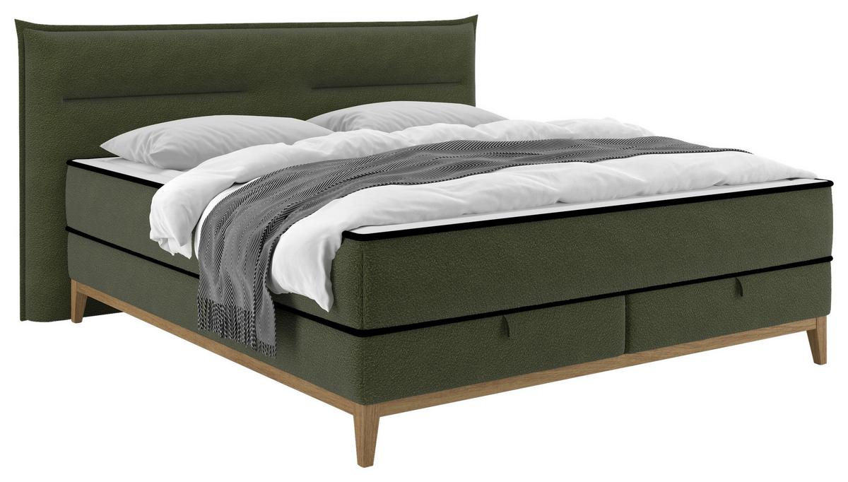 Boxbett Smile inkl. Matratze 180x200 - Grün, KONVENTIONELL, Holz/Holzwerkstoff (180/200cm) - James Wood