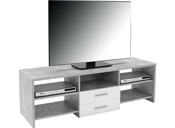 Médiaállvány Tico - Szürke/Fehér, modern, Fa (150/45/40cm) Médiaállvány Tico - Szürke/Fehér, modern, Fa (150/45/40cm)