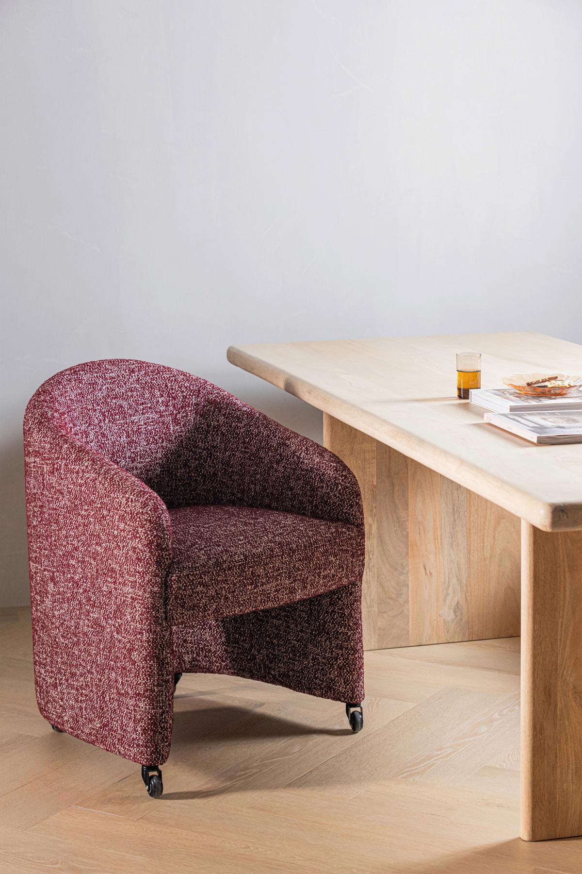 ARMLEHNSTUHL Cordo Bordeaux B: 64cm - Bordeaux, MODERN, Kunststoff/Textil (64/83/64cm) - Livetastic
