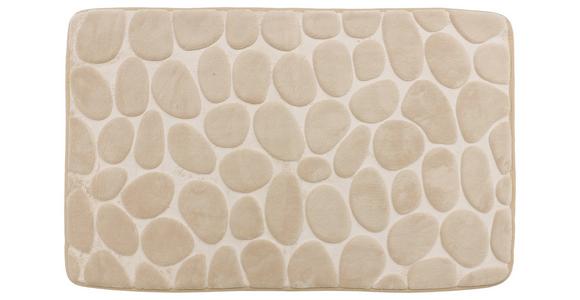 Badematte Stone 50x80 cm Beige, Rutschhemmend - Beige, MODERN, Textil (50/80cm) - Luca Bessoni