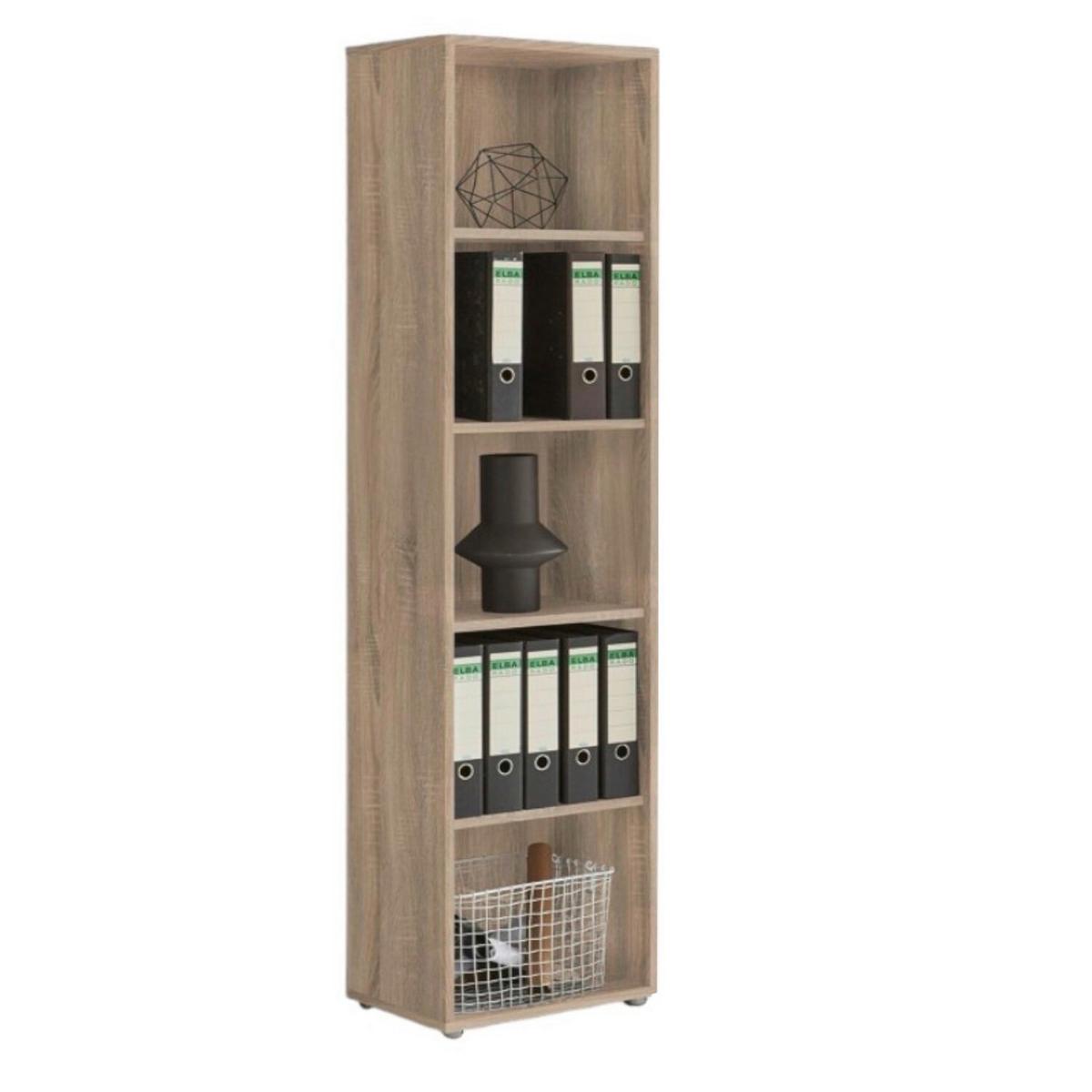 Aktenschrank Office Edition Weiß/Eiche Dekor B: 257cm - Eichefarben/Weiß, MODERN, Holzwerkstoff (257/185,6/33cm) - MID.YOU