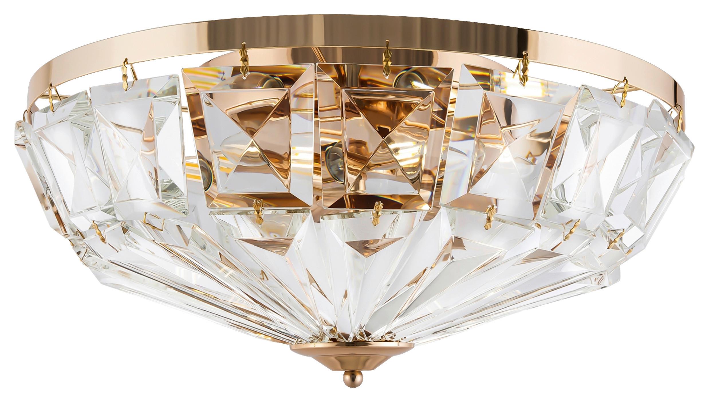 Deckenleuchte Facet - Goldfarben, Basics, Glas/Metall (48,6/22,8/48,6cm) - MAYTONI