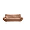 3-Sitzer-Sofa Chenille Koralle Rücken Echt - Wildeiche/Koralle, MODERN, Textil (205/81/90cm) - MID.YOU
