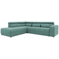 Ecksofa + Kopfteilverstellung Brandon Mintgrün Mikrofaser - Schwarz/Mintgrün, Design, Textil (228/275cm) - MID.YOU