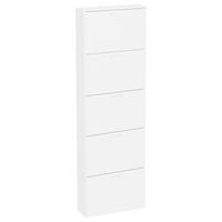 Schuhschrank Sulos Weiß B: 59 cm - Weiß, Design, Holzwerkstoff (59/179/17cm) - MID.YOU