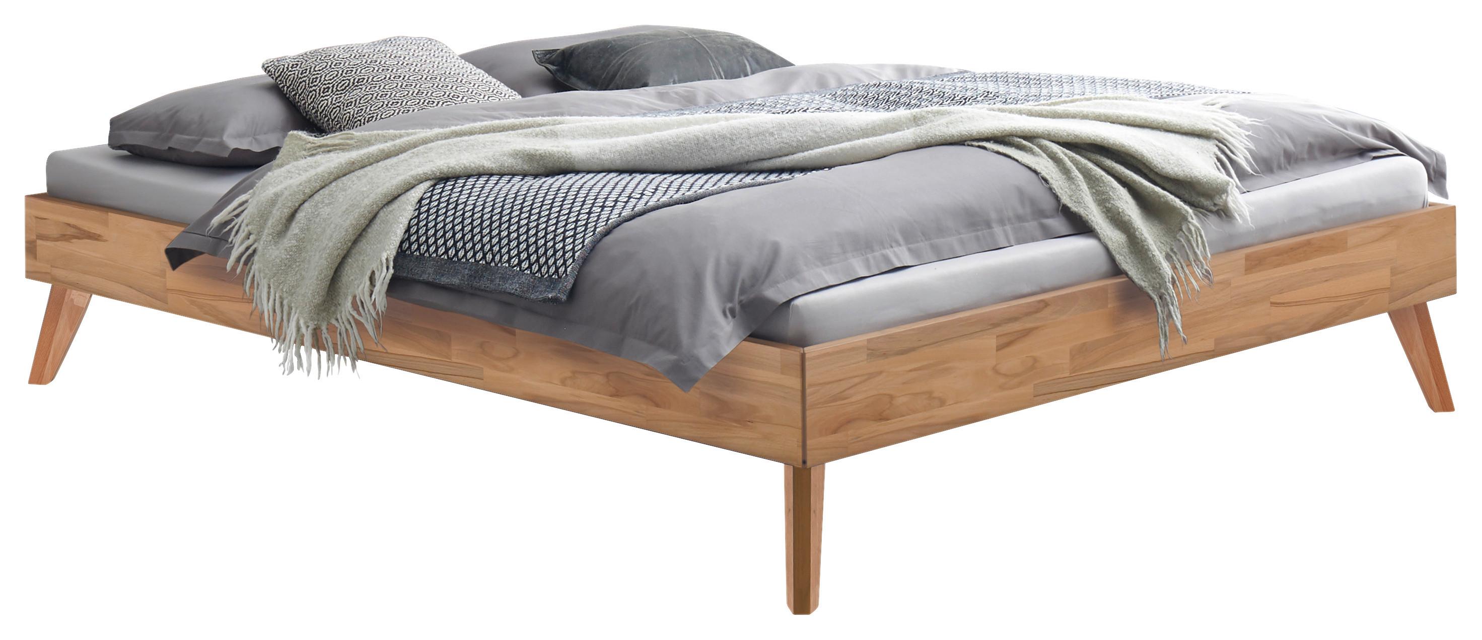 Bett Calvari Buchefarben 200x200 Cm - Buchefarben, KONVENTIONELL, Holz (200/200cm) - Hasena