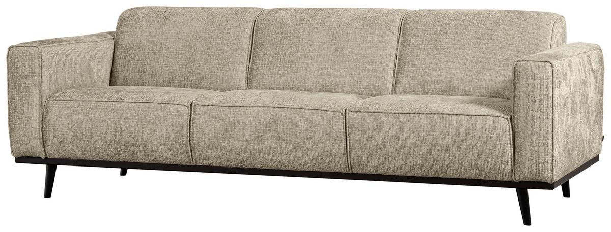Ecksofa Statement Naturfarben S: 274x210cm - Schwarz/Naturfarben, Design, Textil (274/210cm) - Livetastic