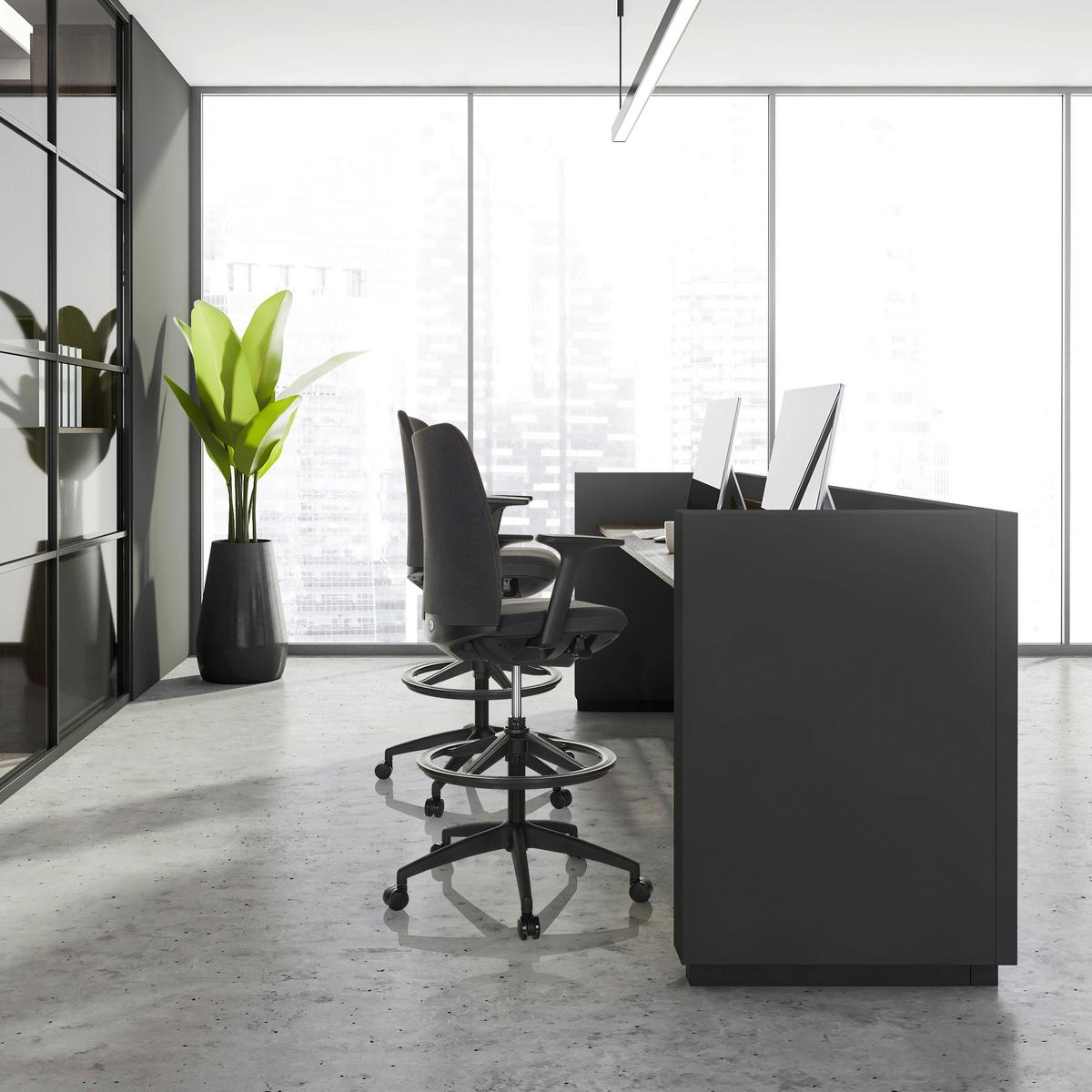 Drehstuhl Nestora Work - Schwarz, Basics, Kunststoff/Textil (73/115-140/73cm) - MID.YOU