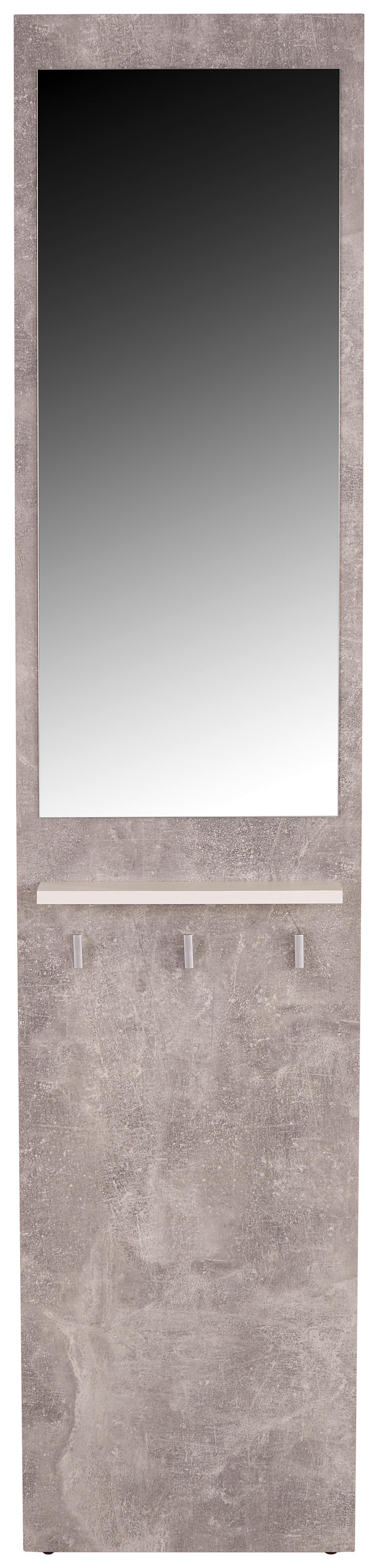 Előszobafal Alice *TOP ÁR* - világosszürke/fehér, Modern, faalapú anyag (40/195/30cm) - Best Price