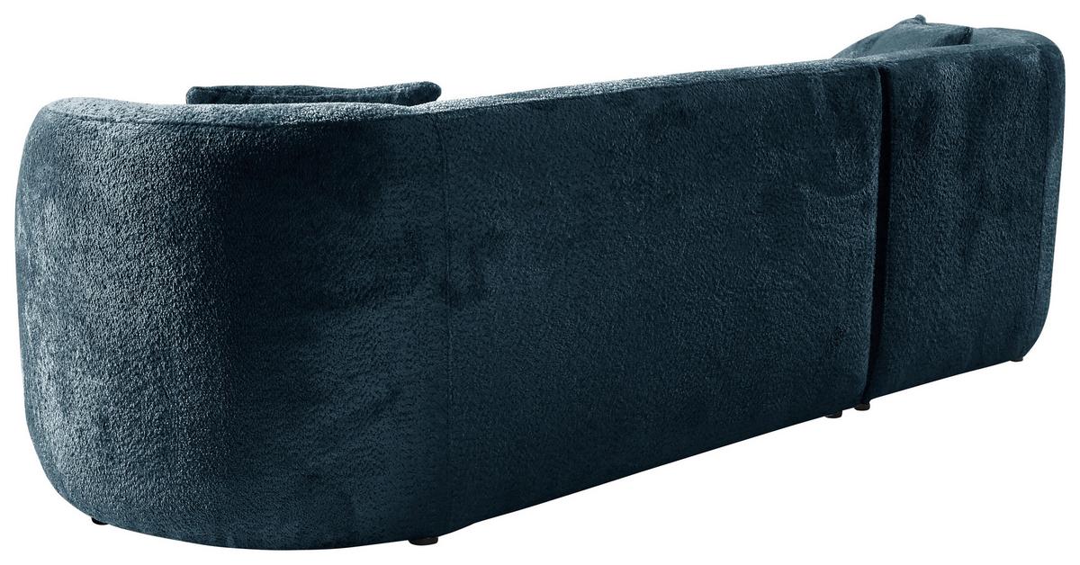 Ecksofa Flick Blau/Schwarz, 143 cm - Blau/Schwarz, Design, Textil (143/264cm) - MID.YOU