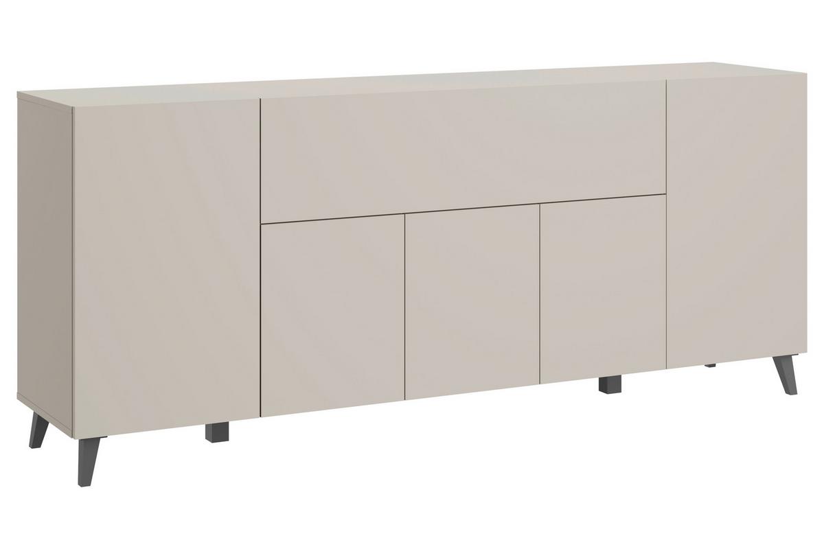 Sideboard Phuket 180 Beige, Kaschmir B: 180 Cm - Kaschmir/Beige, Design, Holzwerkstoff (180/76/37,5cm) - Livetastic