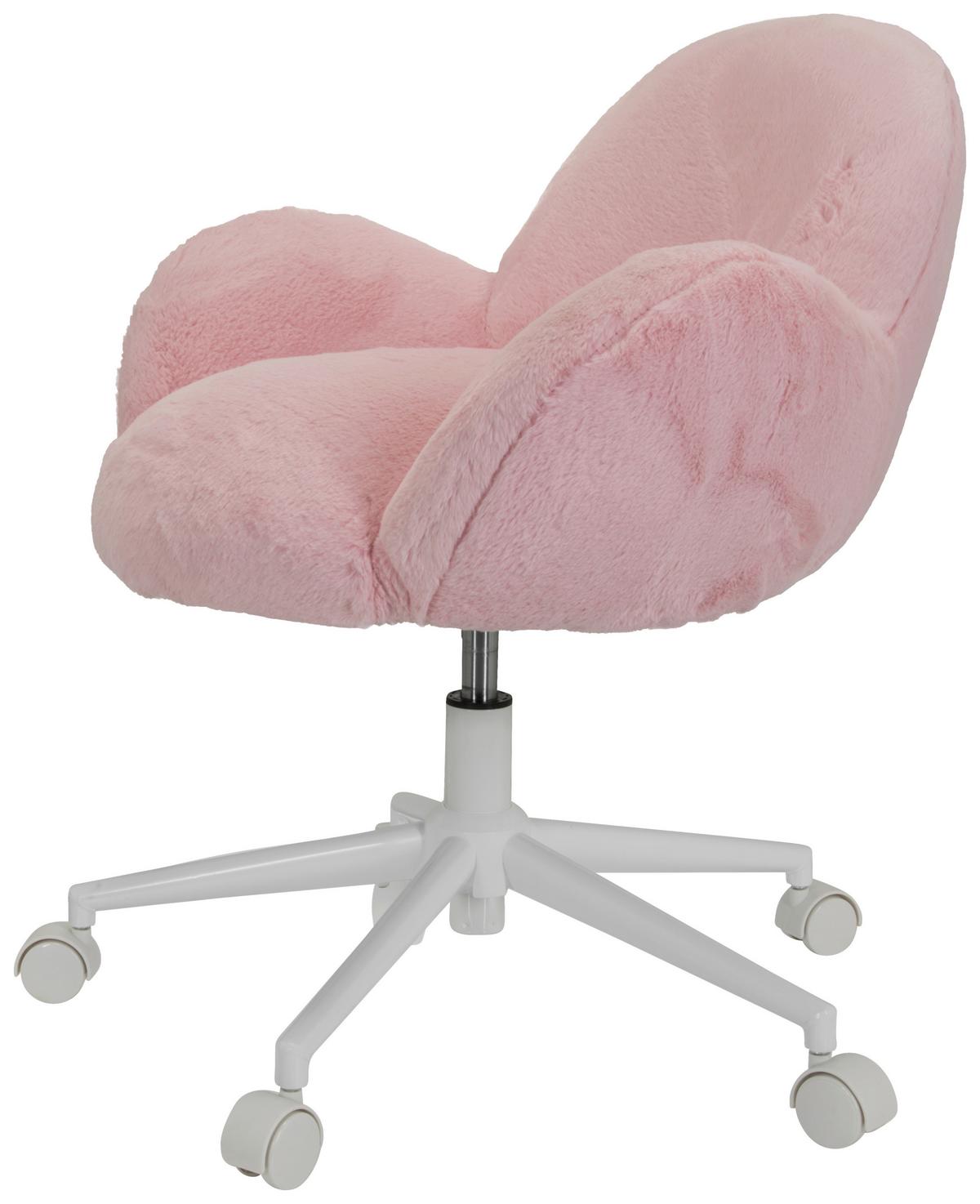 Jugenddrehstuhl Kiddy Teddy Rosa Bis 80 Kg - Weiß/Rosa, MODERN, Kunststoff/Textil (65/79/64cm) - MID.YOU