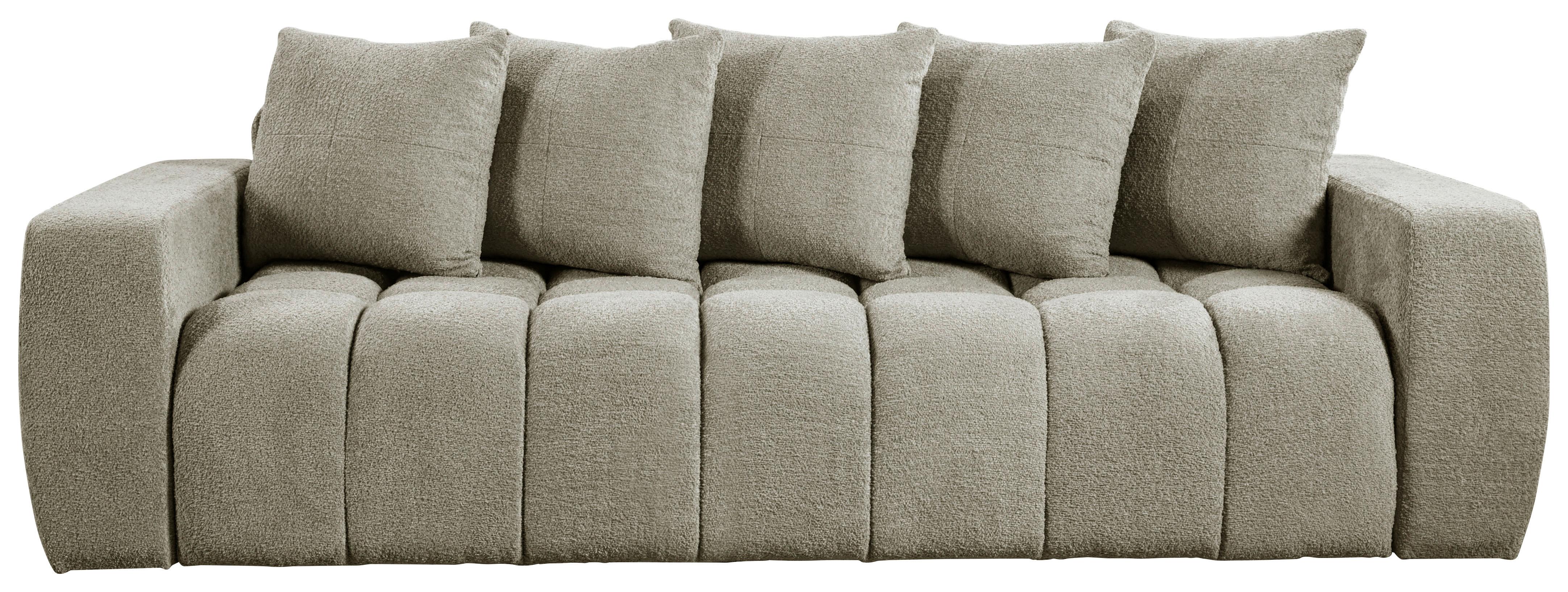 Schlafsofa Cloud Taupe B: 250 cm - Taupe/Schwarz, Basics, Textil (250/86/140cm) - Livetastic