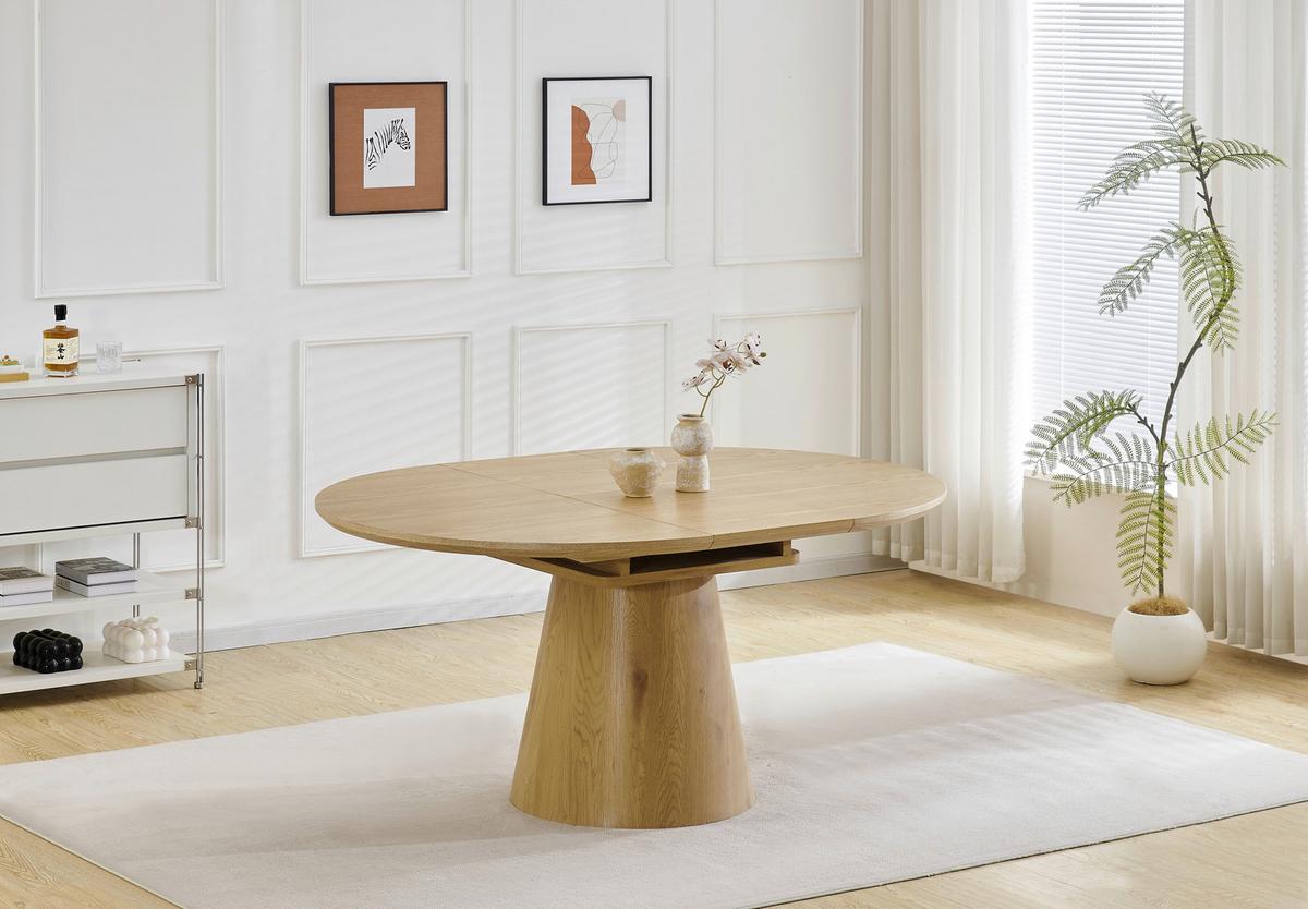 Esstisch Sundsvall Eichefarben L: 120-160 cm - Eichefarben, MODERN, Holz/Holzwerkstoff (120/160/120/76cm) - P & B
