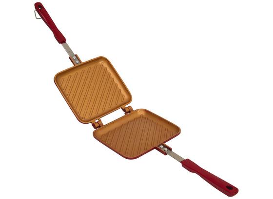 Livington Copperline Pfanne Flipwich - Rot, MODERN, Metall (16,5/48/37cm) - Mediashop Livington Copperline Pfanne Flipwich - Rot, MODERN, Metall (16,5/48/37cm) - Mediashop