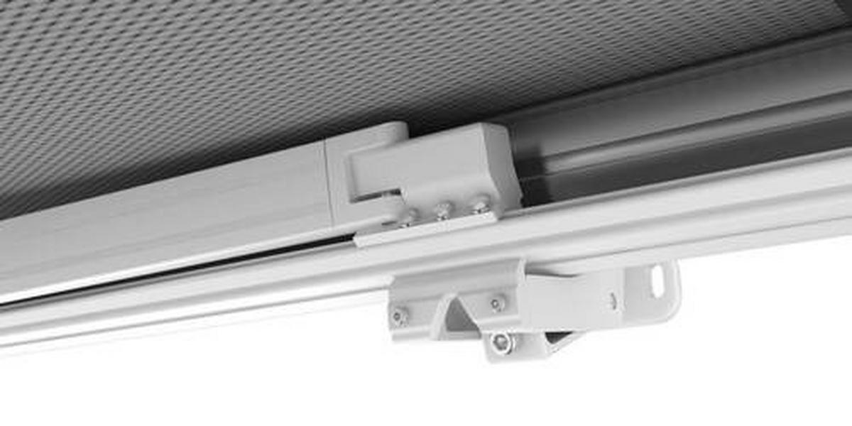 Kassettenmarkise Elektrisch 400x250cm Grau/Weiß + Fernbed. - Weiß/Grau, Basics, Textil (400/250cm)