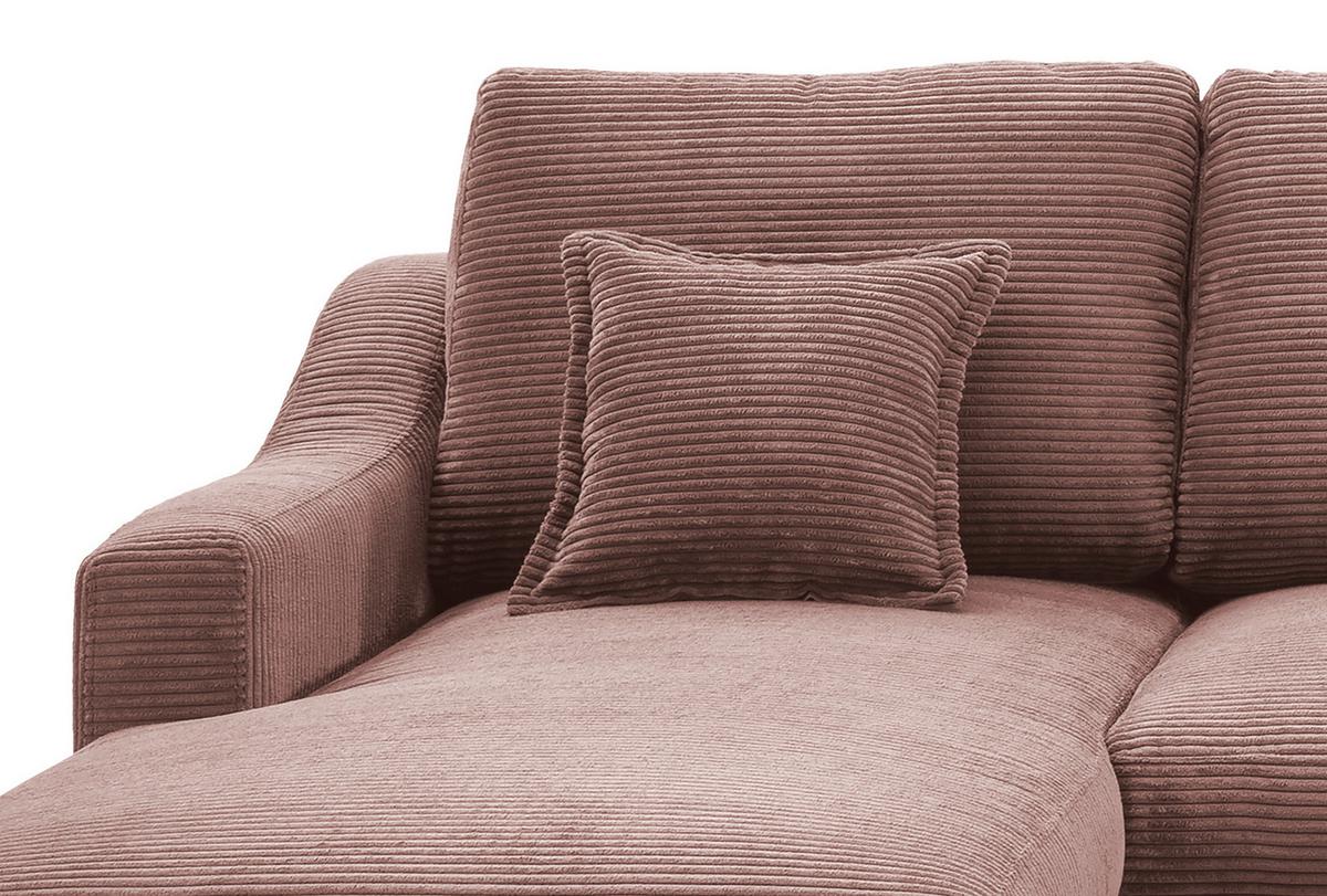 Wohnlandschaft Valentina - Rosa/Naturfarben, KONVENTIONELL, Textil (150/301/200cm) - P & B