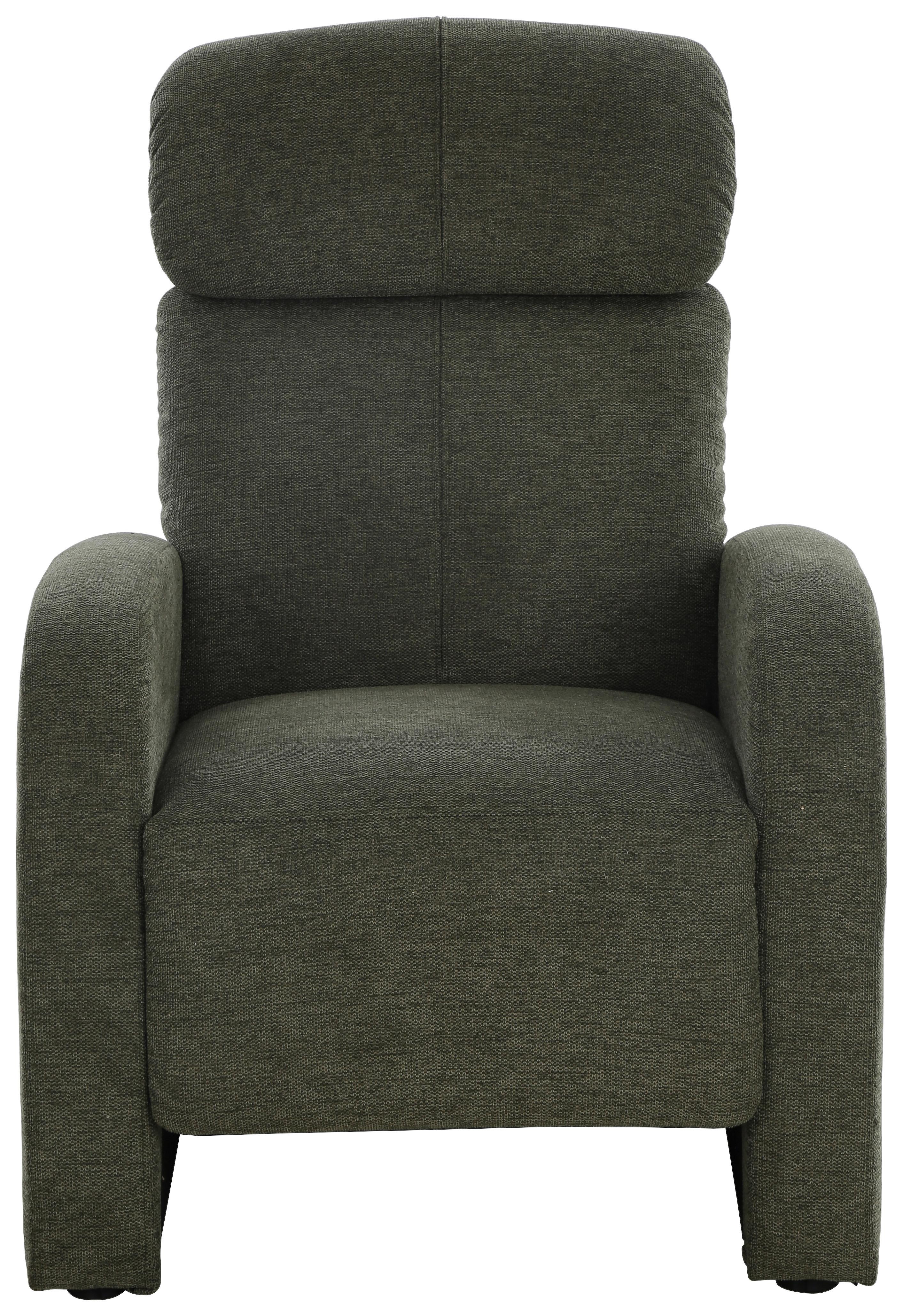 Relaxační křeslo zelené KORFU - zelená, Moderní, kov/dřevo (73.5/104/90cm) - Based