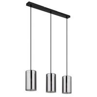Hängeleuchte 21002-3h - Schwarz, Basics, Glas/Metall (63/11/120cm) - Globo