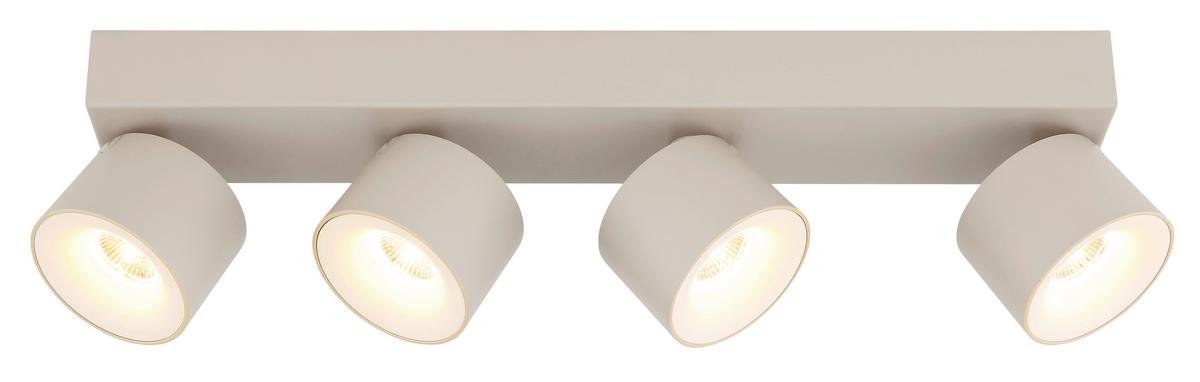 Led Reflektor 56961-4s Rae - homokszínű/fehér, Design, műanyag/fém (45.5/7.2/12cm) - Globo