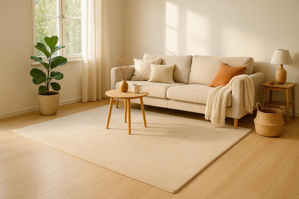 Flachwebteppich Beige, BxL: ca. 200x290 cm - Beige, Basics, Textil (200/290cm) - Kayoom