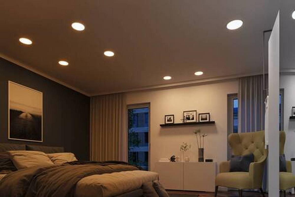 LED-Paneel Ø 17,5 cm Rund dimmbar - Chromfarben, Design, Kunststoff (17,5/1cm) - Paulmann