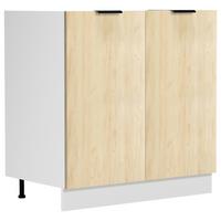 Spülenunterschrank Fasola Weiß/Honigeiche B: 80 cm - Honigeiche/Weiß, Trend, Holzwerkstoff/Kunststoff (80/82/46cm) - MID.YOU