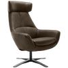 Sessel Be Organic - Dunkelbraun/Schwarz, MODERN, Textil (81/112/83cm) - Trendmanufaktur