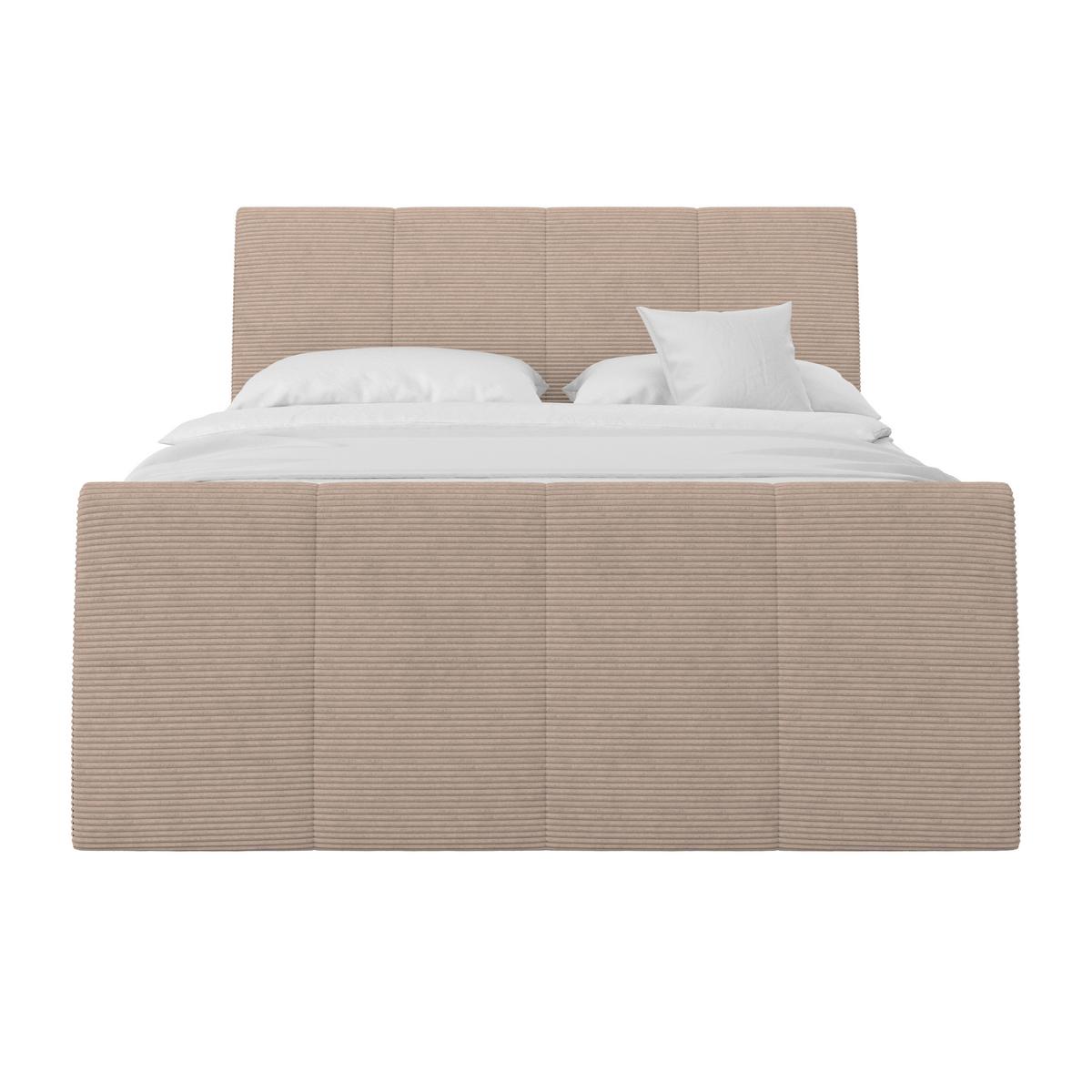 Boxspringbett Libra - Schwarz/Braun, KONVENTIONELL, Textil (160/200cm)